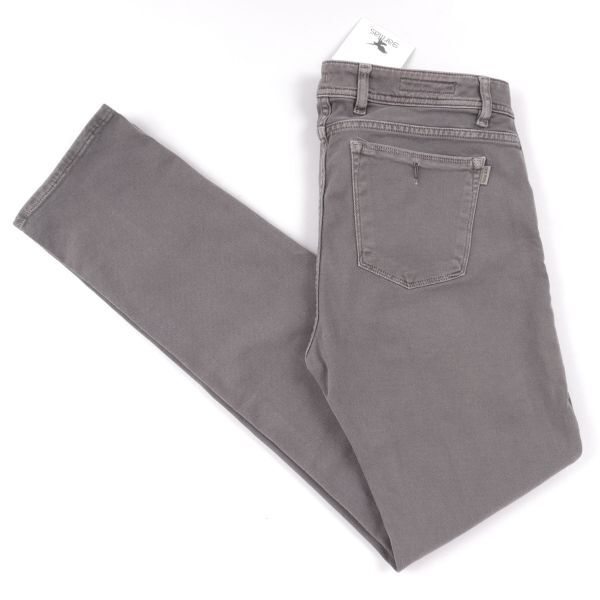 【新品未使用】BARMAS バルマス◆Made in Italy◆31◆ガーメントダイ スリム ストレッチ コットン デニム パンツ◆グレー◆チノパン拍卖