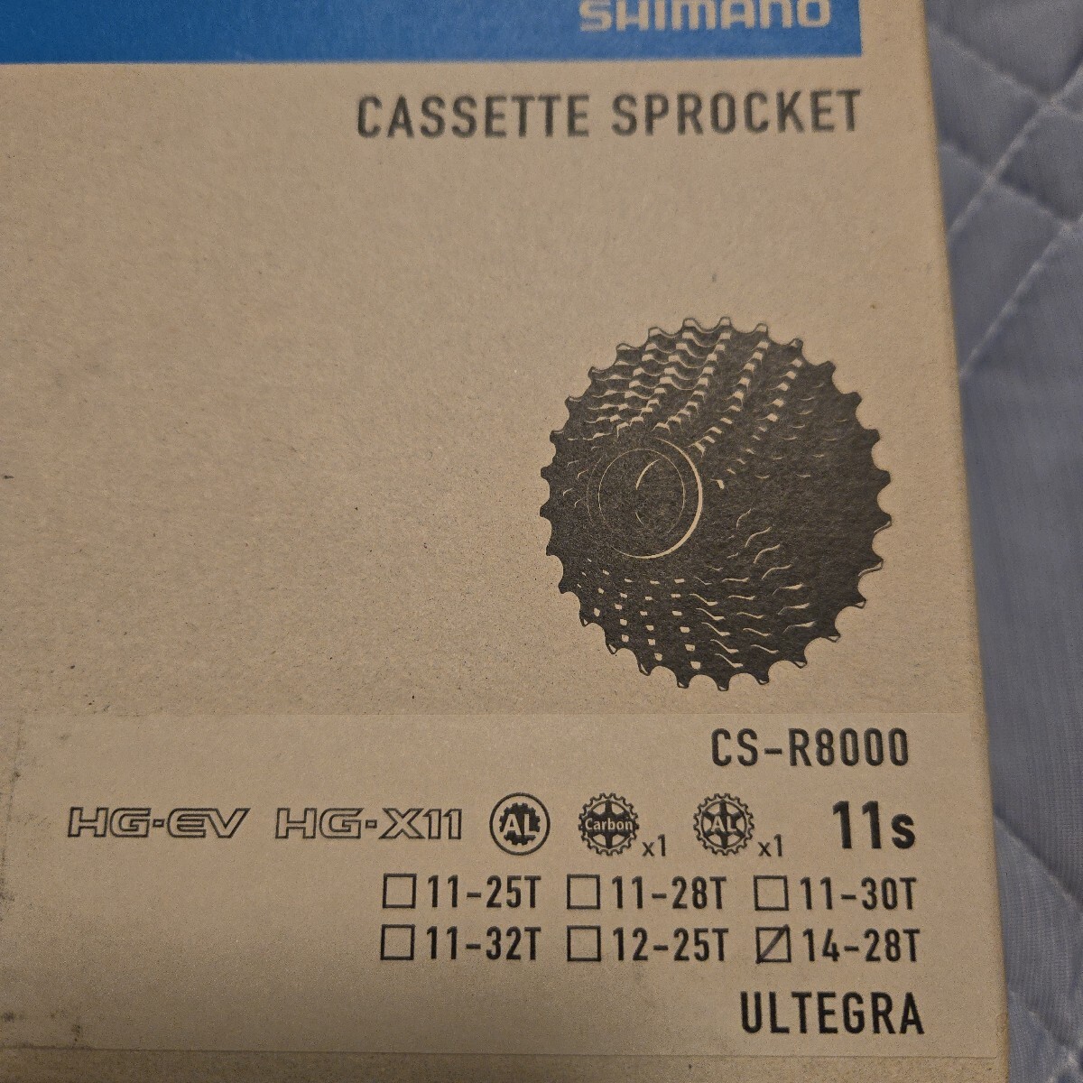 【80159】SHIMANO ULTEGRA CS-R8000 カセット 14-28T シマノ カセットスプロケット 11S 箱入り アルテグラ拍卖