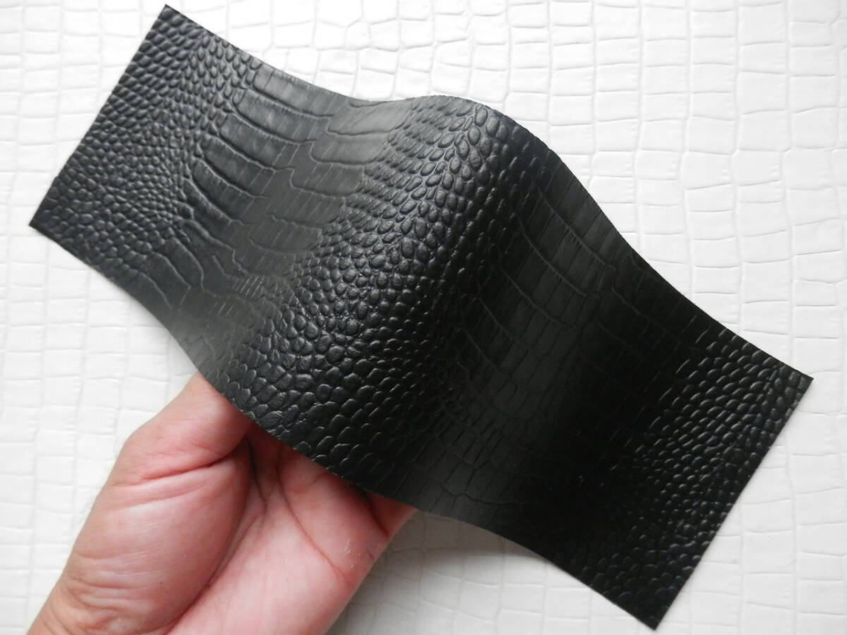 牛革 クロコ型押し 縦模様 ブラック ビリヤード 本革巻きレザーグリップ拍卖