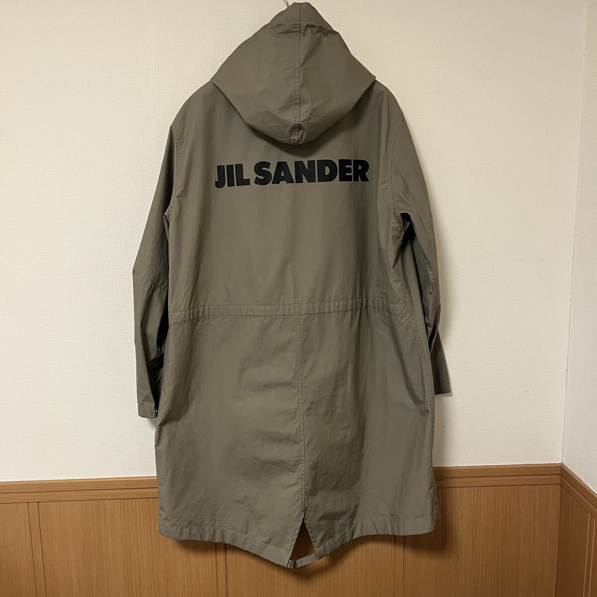JIL SANDER ジルサンダー ロングコート ロゴコート カーキ メンズ アウター カーキ S拍卖