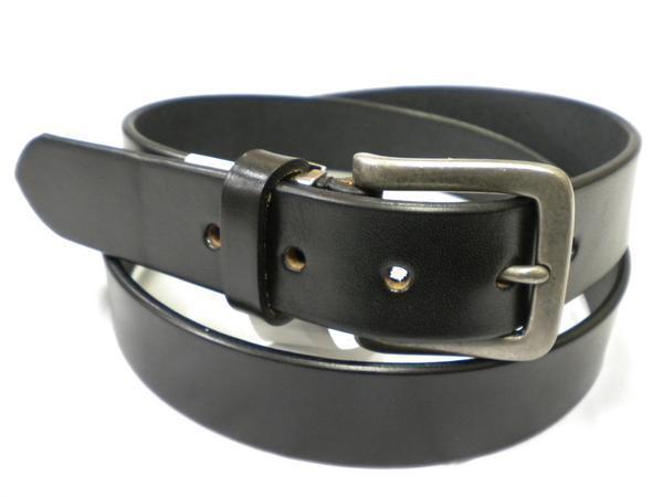 【ベルト館】35mm タンニンなめし革ベルト 黒 ロングタイプ拍卖