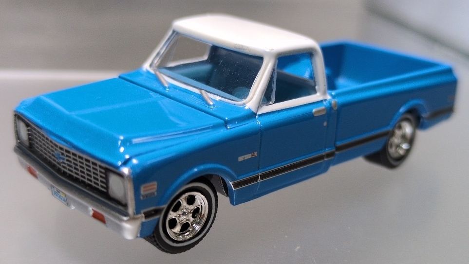 GREENLIGHT 1972 Chevrolet C-10 Pickup Truck Blue /White シボレー トラック拍卖