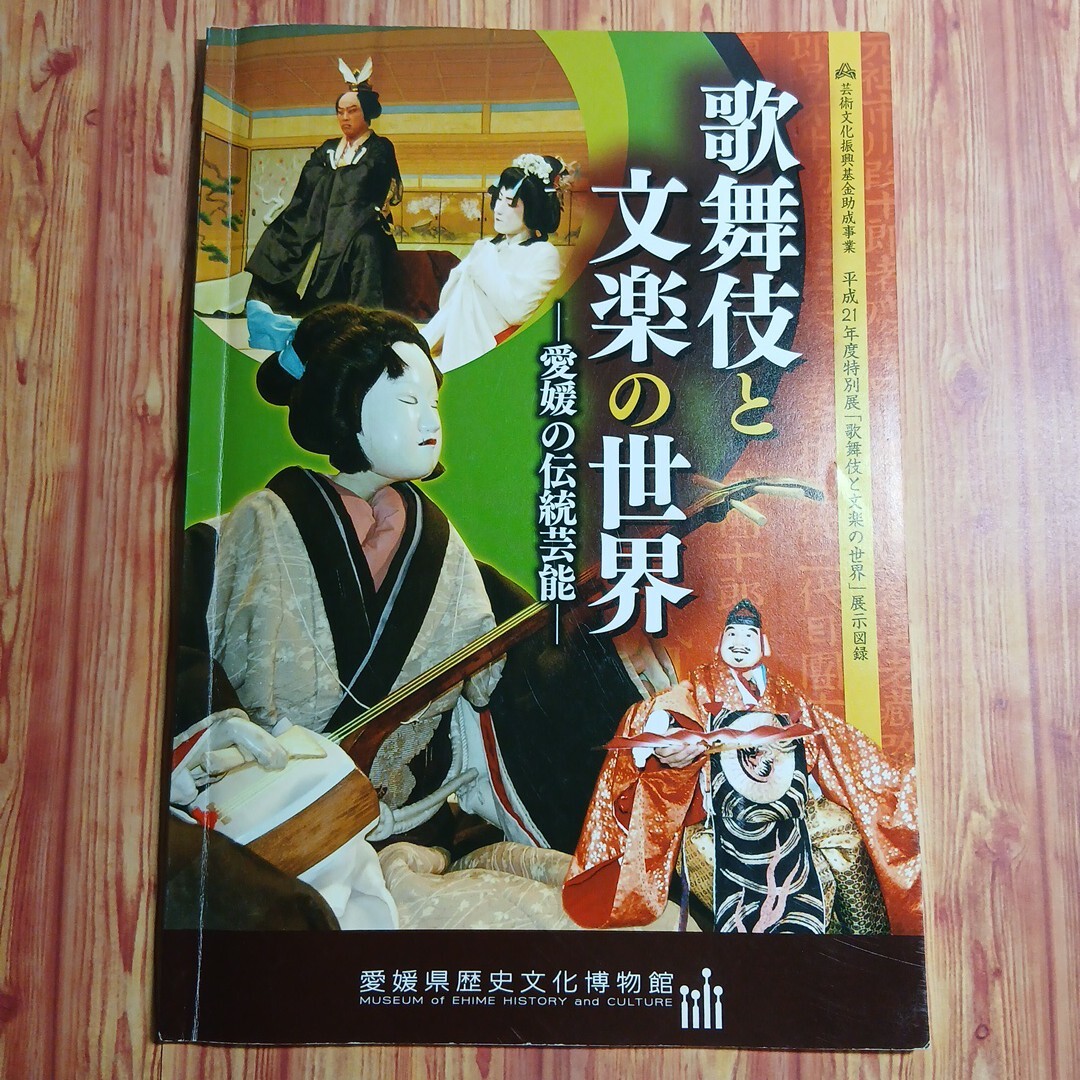 図録 歌舞伎と文楽の世界 愛媛の伝統芸能●人形浄瑠璃 人形師 人形頭 地芝居 衣裳 隈取 役者絵 役柄 六世中村歌右衛門 伝統文化 あらすじ 拍卖