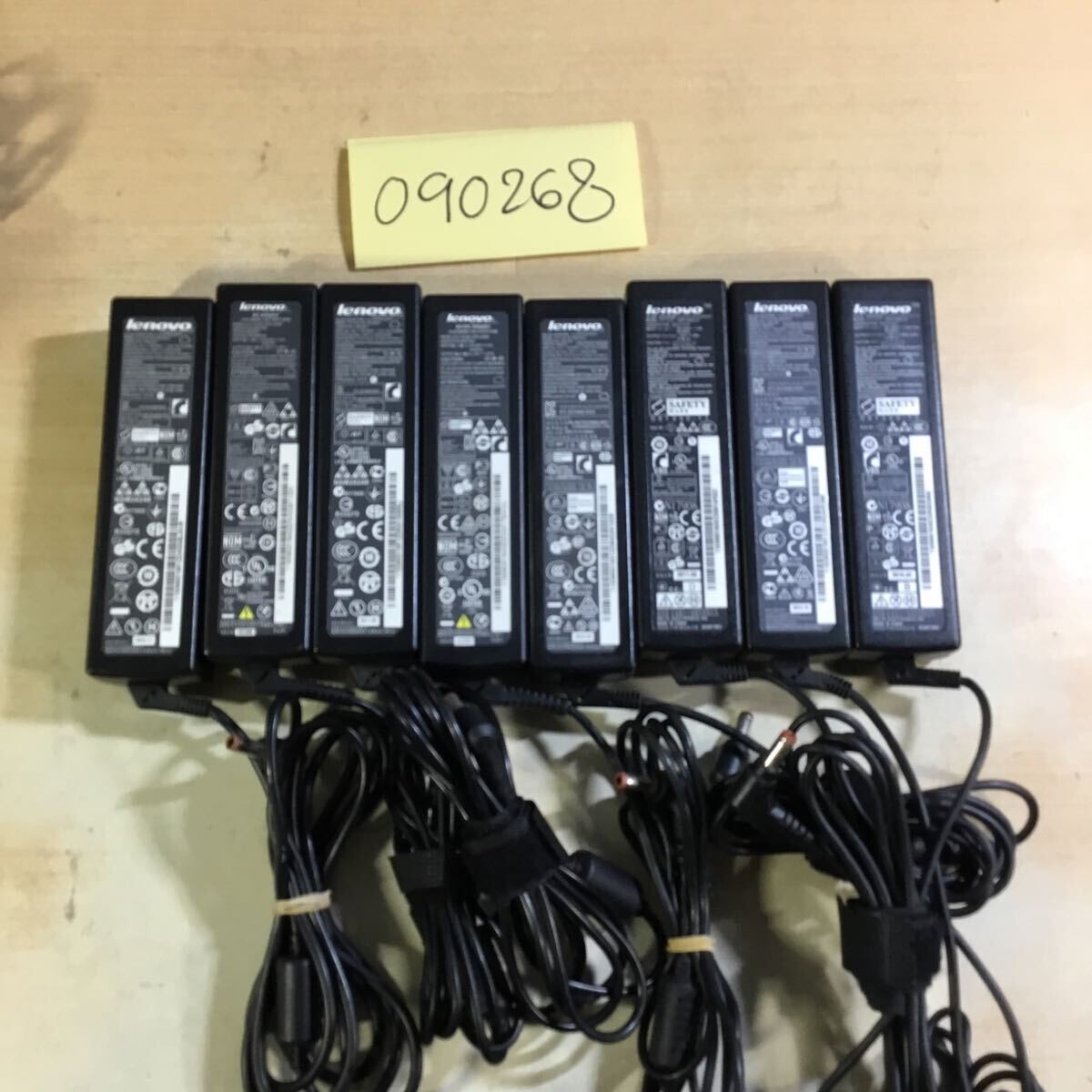 【送料無料】(090268E) 8個セット LENOVO 65W AC Adapter ADP-65KH等 20V3.25A 純正品 ACアダプター ミッキーケーブル付 中古品拍卖