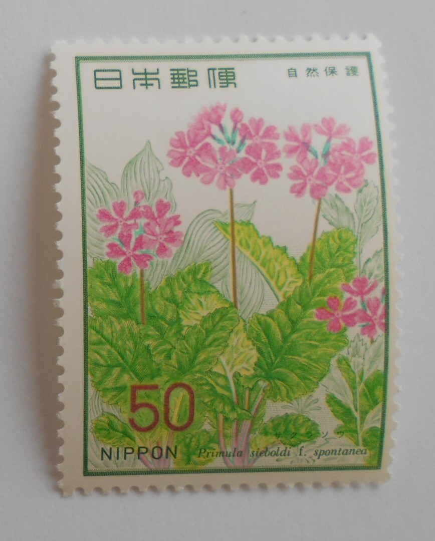 自然保護5集 サクラソウ 未使用50円切手(530)拍卖