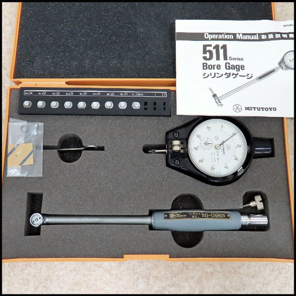 ■殆ど未使用! ミツトヨ シリンダゲージ 18~35mm CG-35A(NO.511-126-05)/内径測定器/精密測定器拍卖