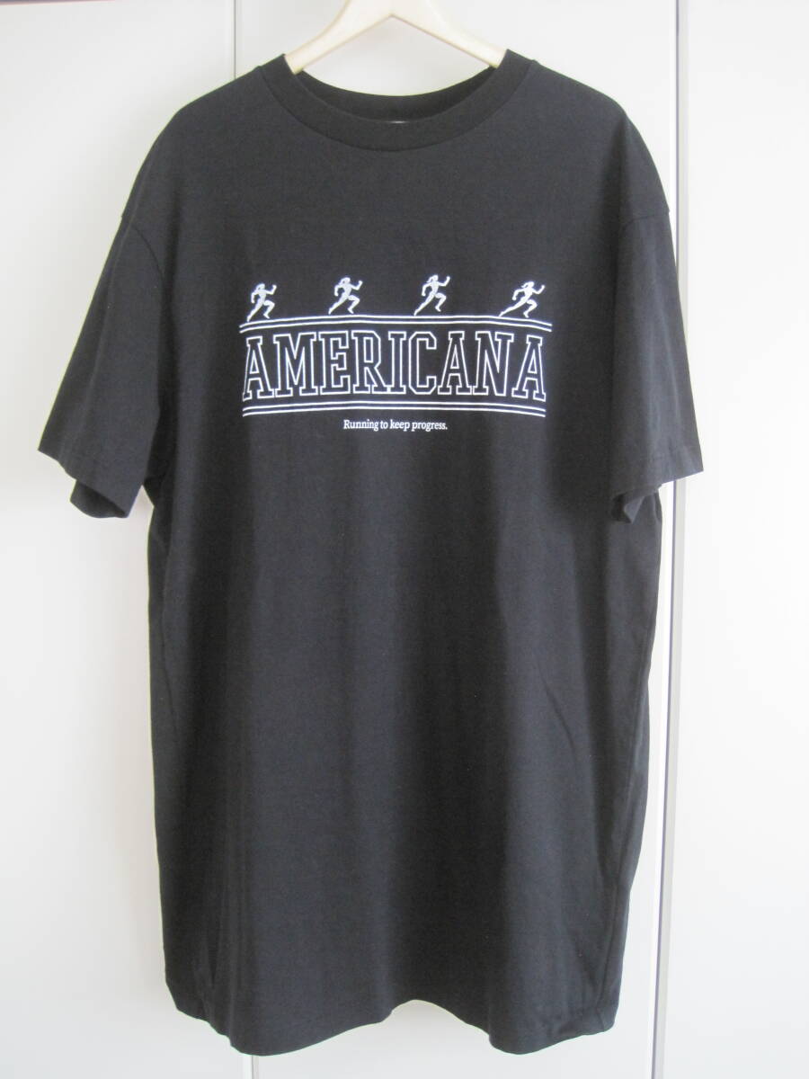 定価8,800円 日本製 Americana × FREAK'S STORE アメリカーナ 別注ロゴチュニック ビックシルエットTシャツ拍卖