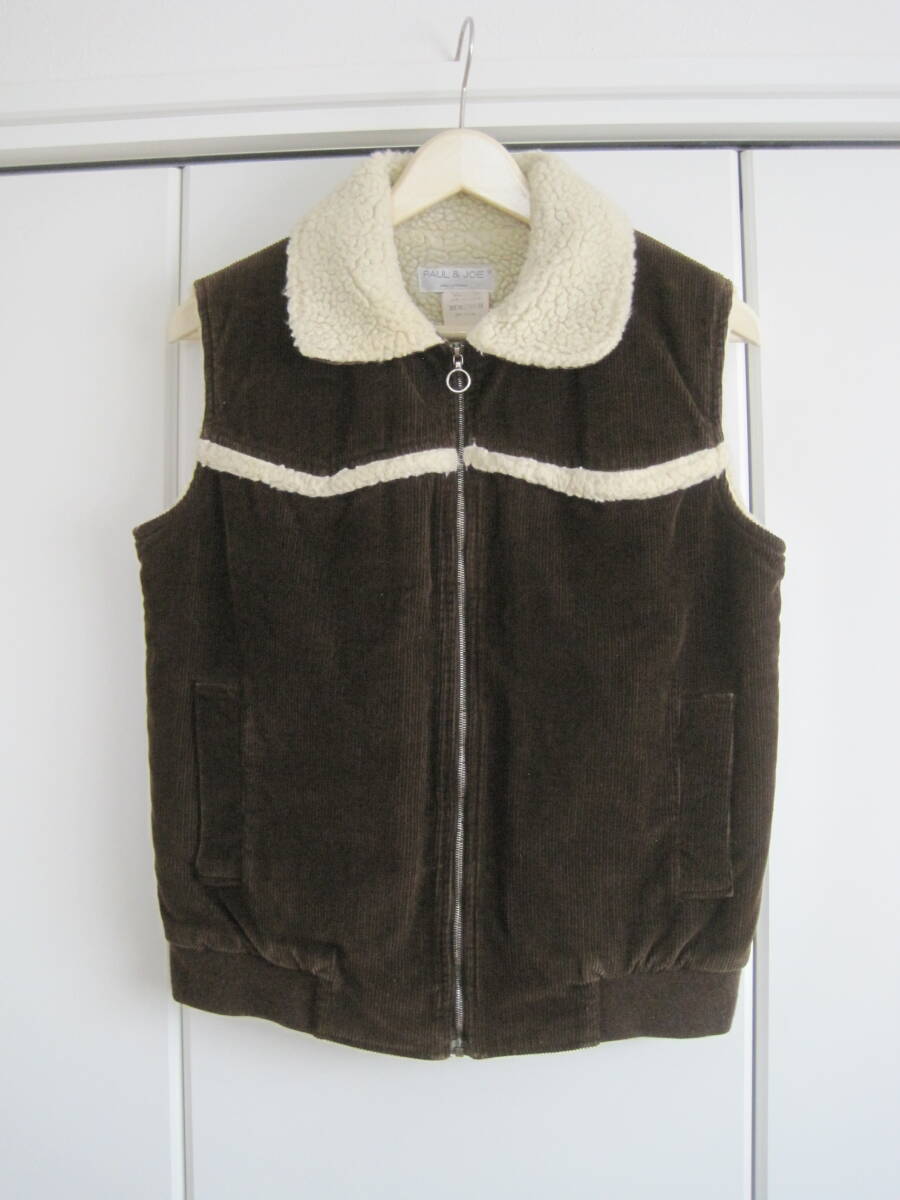 アーカイブ フランス製 PAUL & JOE ポール&ジョー ボアベスト コーデュロイ キッズにも拍卖