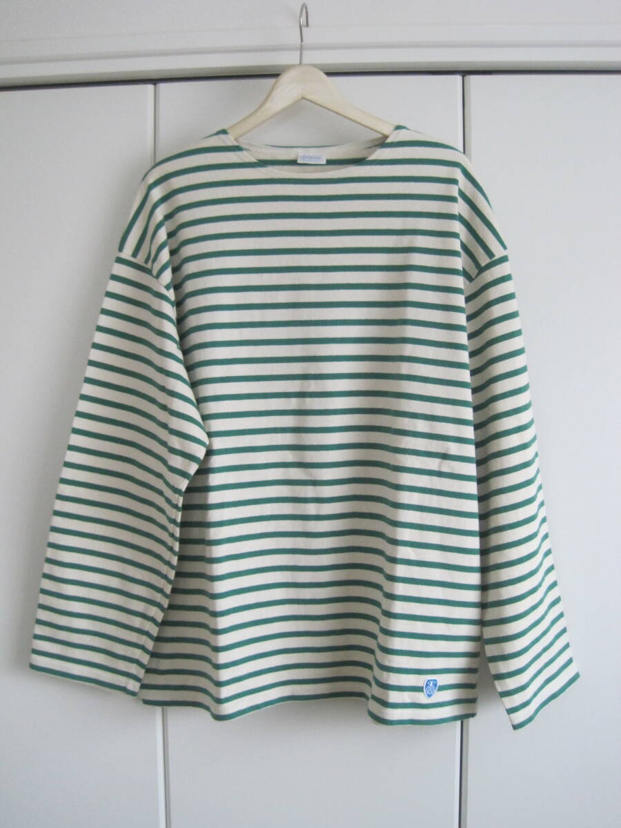 美品 フランス製 オーシバル ORCIVAL ビックシルエット ボーダーカットソー バスクシャツ 4拍卖