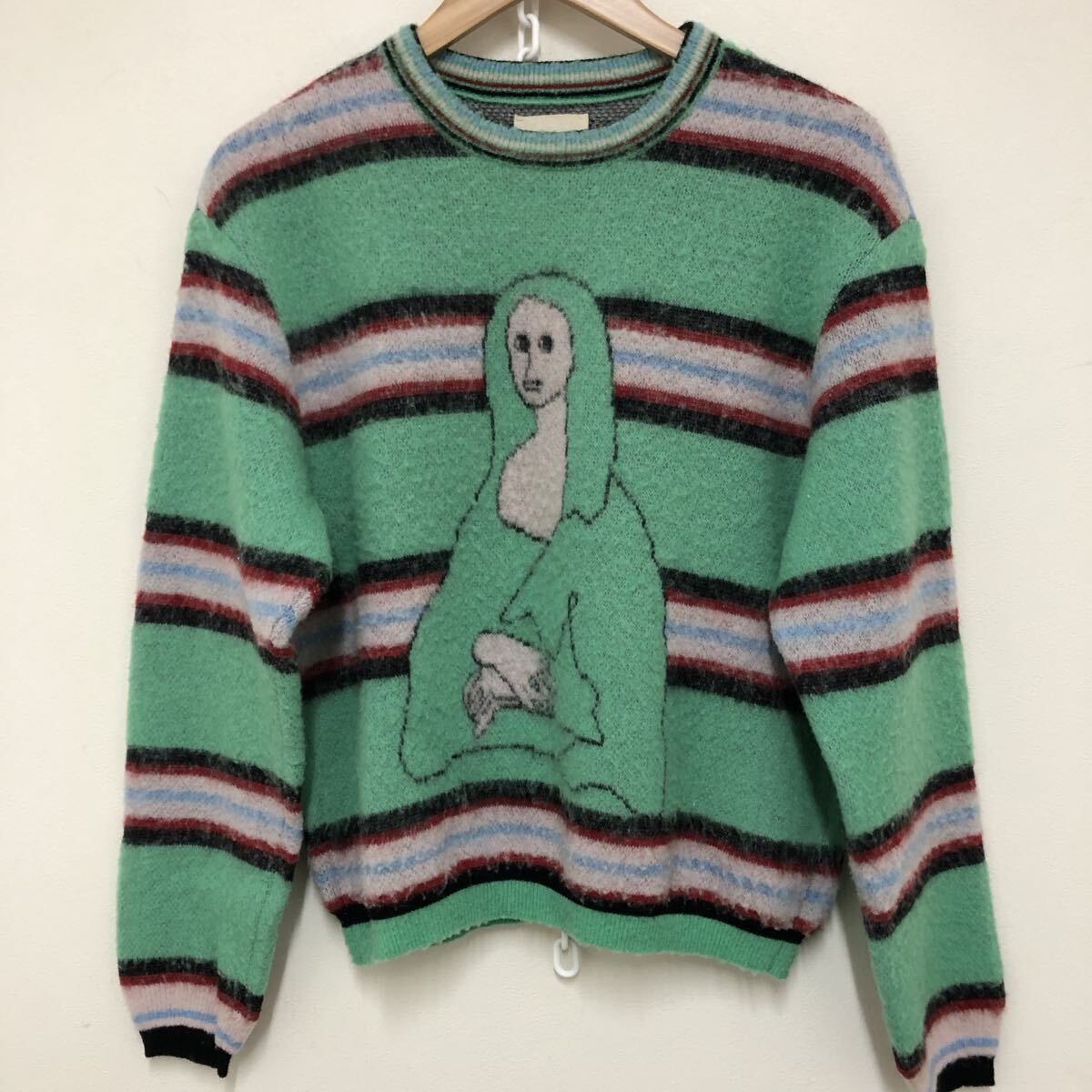 (33) Kota Gushiken 厚手ニット S位 ウール グリーン green 24AW Fluffy Mona コウタグシケン 24秋冬 モナリザ拍卖