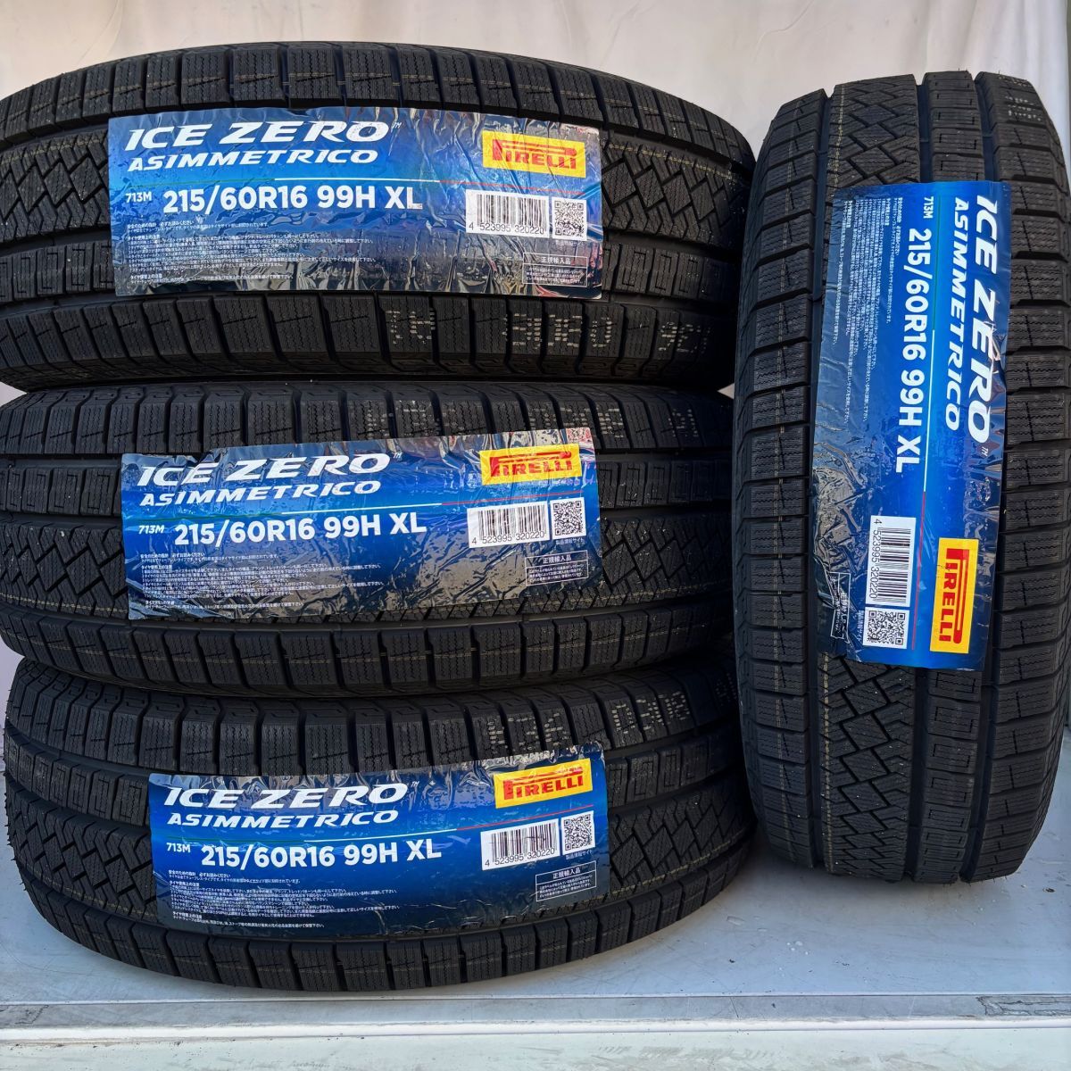 即納 在庫あり 2024年製 ピレリ アイスゼロ アシンメトリコ 215/60R16 4本 215/60-16 スタッドレス 正規輸入品 個人宅OK 4本送料込54000円拍卖