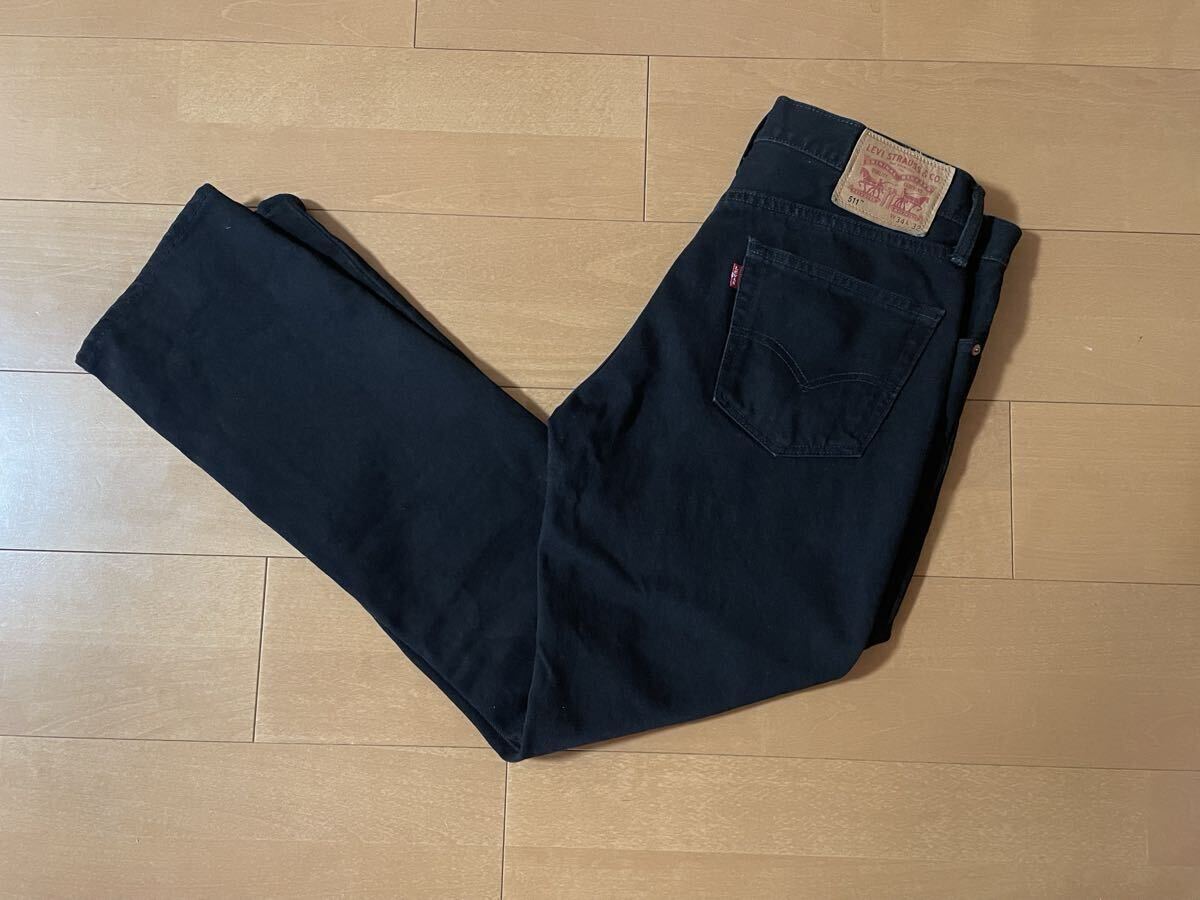 リーバイス Levis 511 ジーンズ デニム 黒 ブラック CONE DENIM WHITE OAK 34 USA製 コーンデニム ホワイトオーク 廃番品 スリム拍卖
