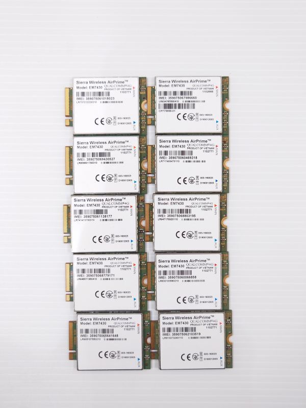【送料無料】Sierra Wireless AirPrime EM7430 WANカード Panasonic内蔵品 SZ6 ワイヤレス 中古動作確認済品 10枚セット拍卖