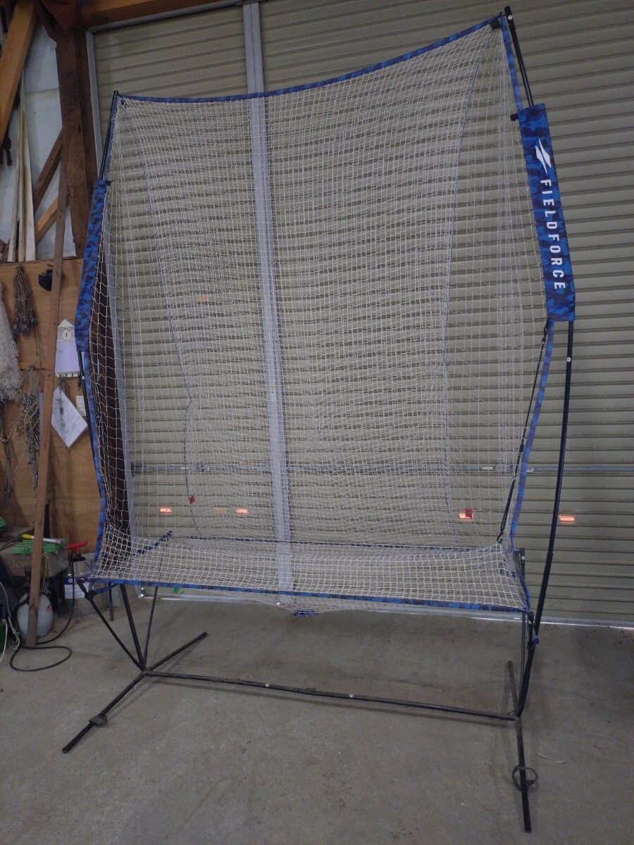 野球ティー打ち自宅練習用3セット①オートリターンネットフレーム②トスマシン フロントトスACアダプター付き③穴空あきボール多数拍卖