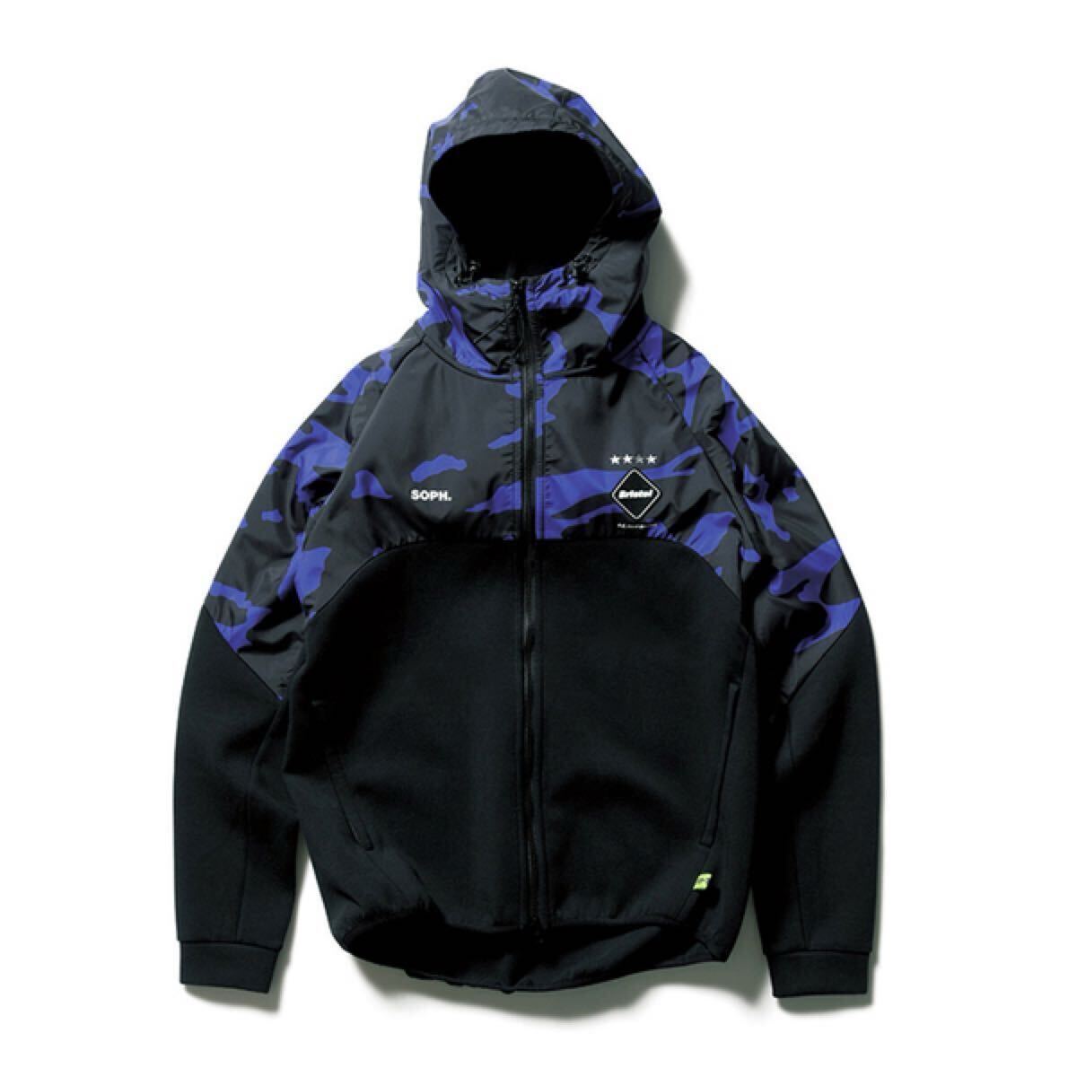 【即決】 FCRB f.c real bristol エフシーレアルブリストル SOPHNET ソフネット VENTILATION HOODIE フーディー スウェットブルゾン BLUE拍卖
