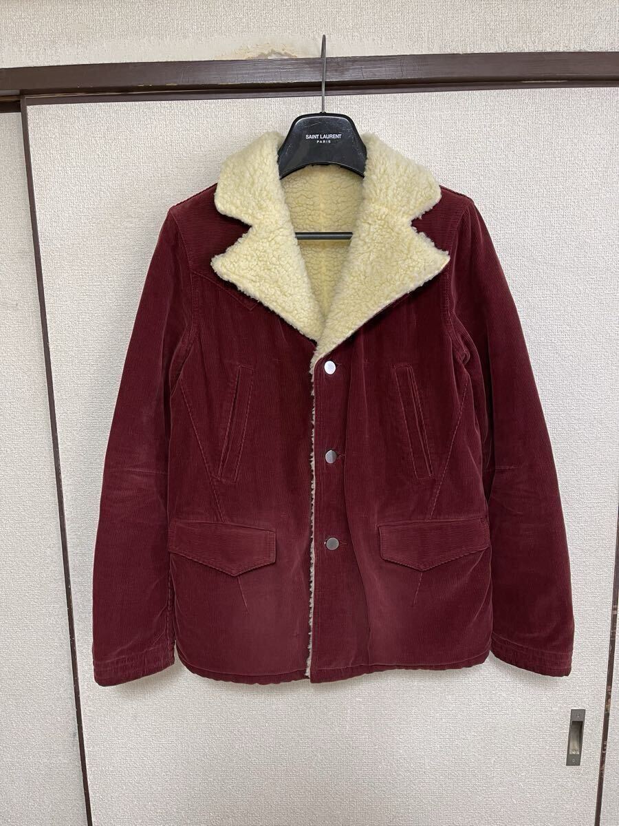 【即決】【良品】 NUMBER NINE ナンバーナイン ランチコート ボアジャケット Burgundy バーガンディー 即決早い者勝ち拍卖