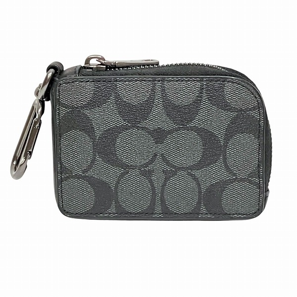 コーチ シグネチャー Lジップ CB927 カラビナ付き ブランド小物 キーケース カードケース メンズ 美品☆0311拍卖