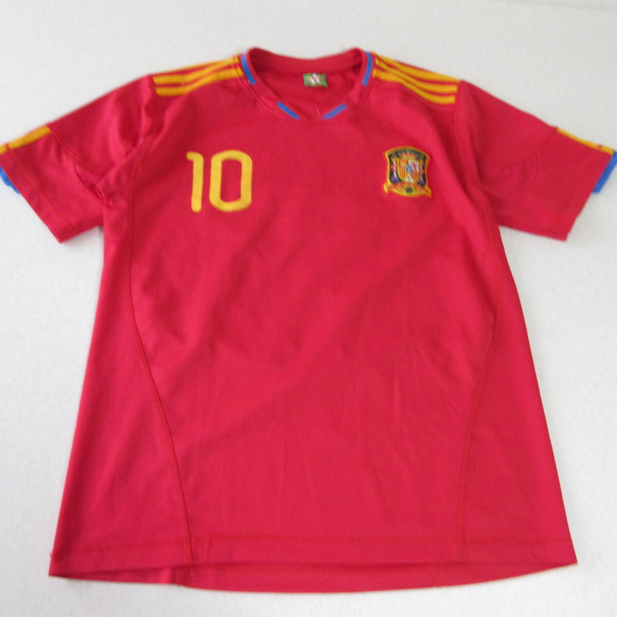 ○ATHENS◆サッカー スペイン代表 ユニフォーム 10番 セスク ファブレガス◆メンズ レッド Lサイズ相当拍卖