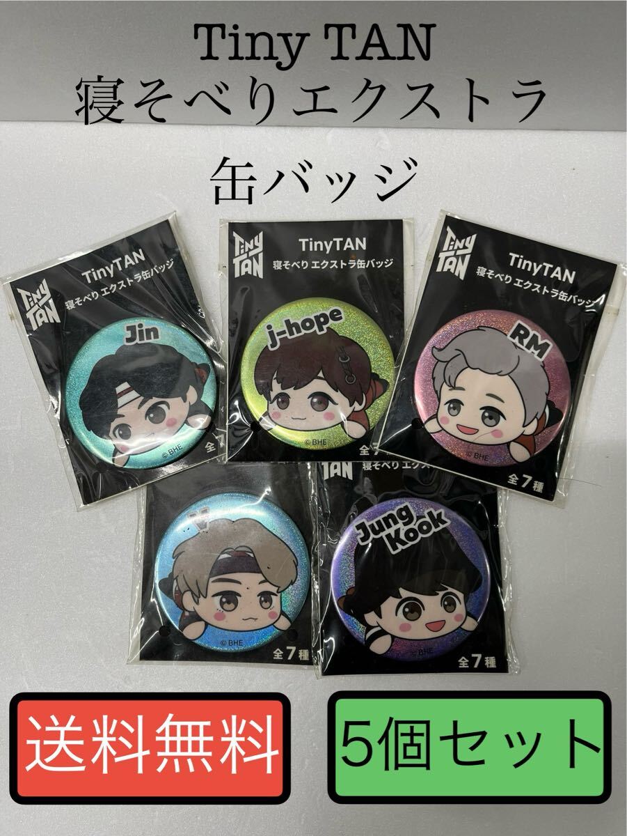 Tiny TAN 寝そべりエクストラ缶バッジ 5個セット BTS BT21拍卖