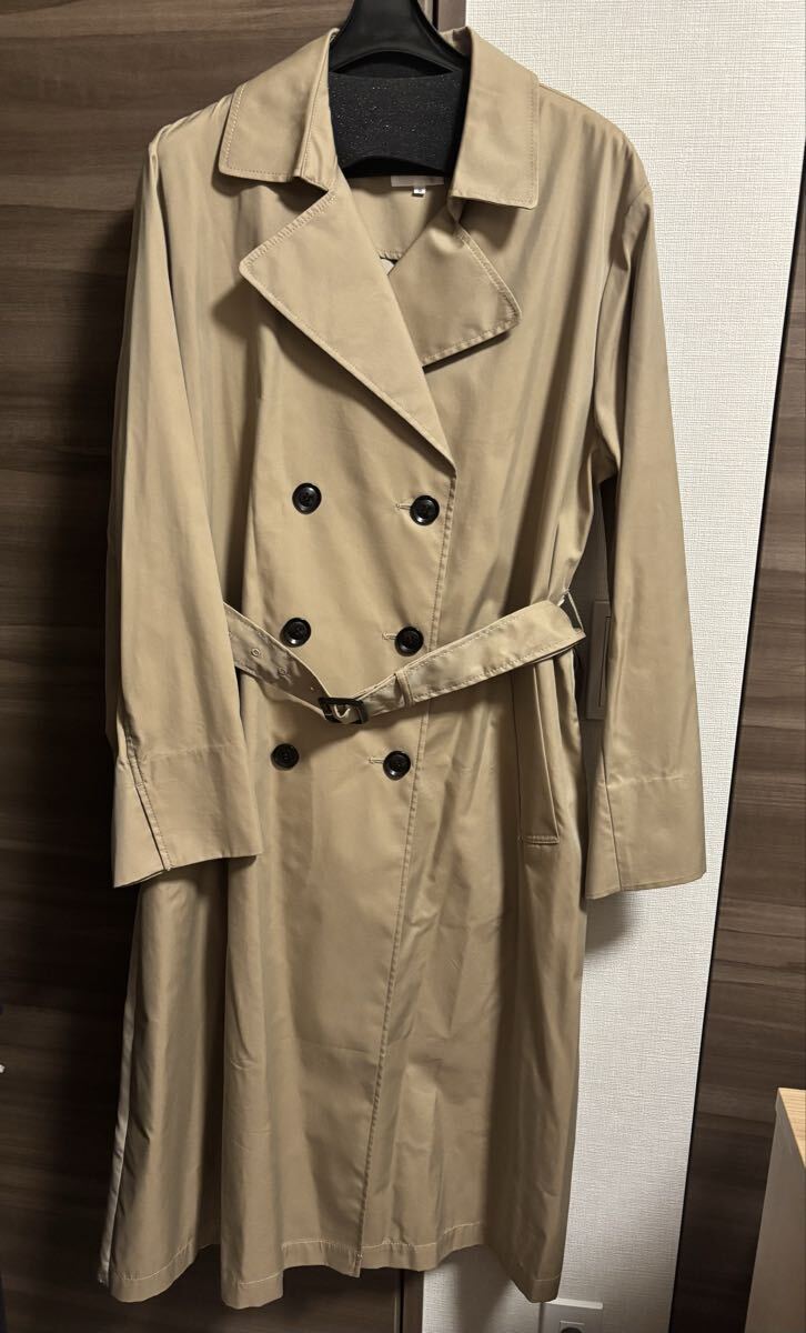 新品未使用 大きい 組曲KUMIKYOKU トレンチコート 5サイズ 13から17号相当 ベージュ ウエストベルト付きスタイリッシュ 即決あり拍卖
