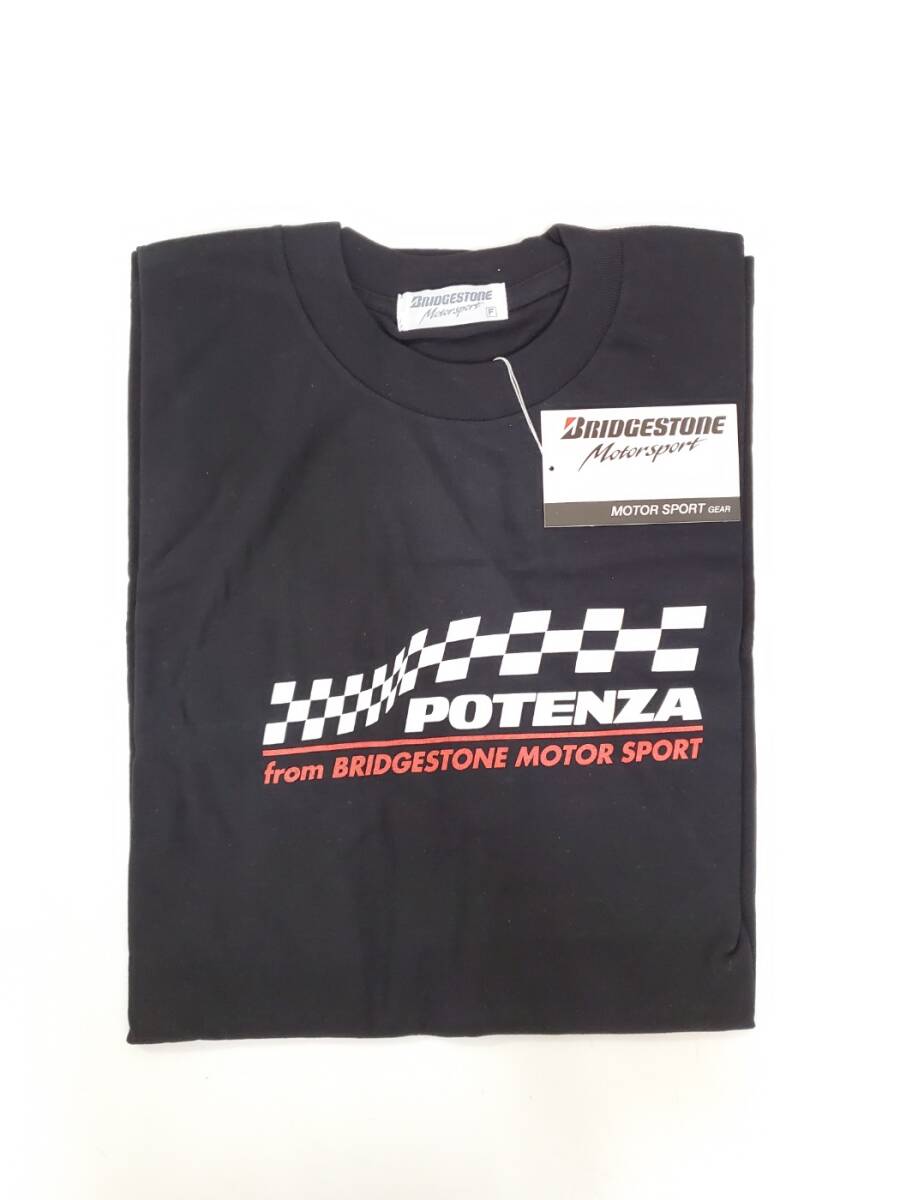【未使用 タグ付き】 POTENZ ポテンザ BS ブリヂストン Tシャツ 黒 フリーサイズ 拍卖