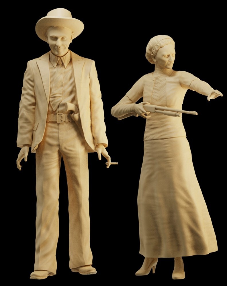 1/64スケール ボニーとクライド ジオラマフィギュア 1438,1439,1440拍卖