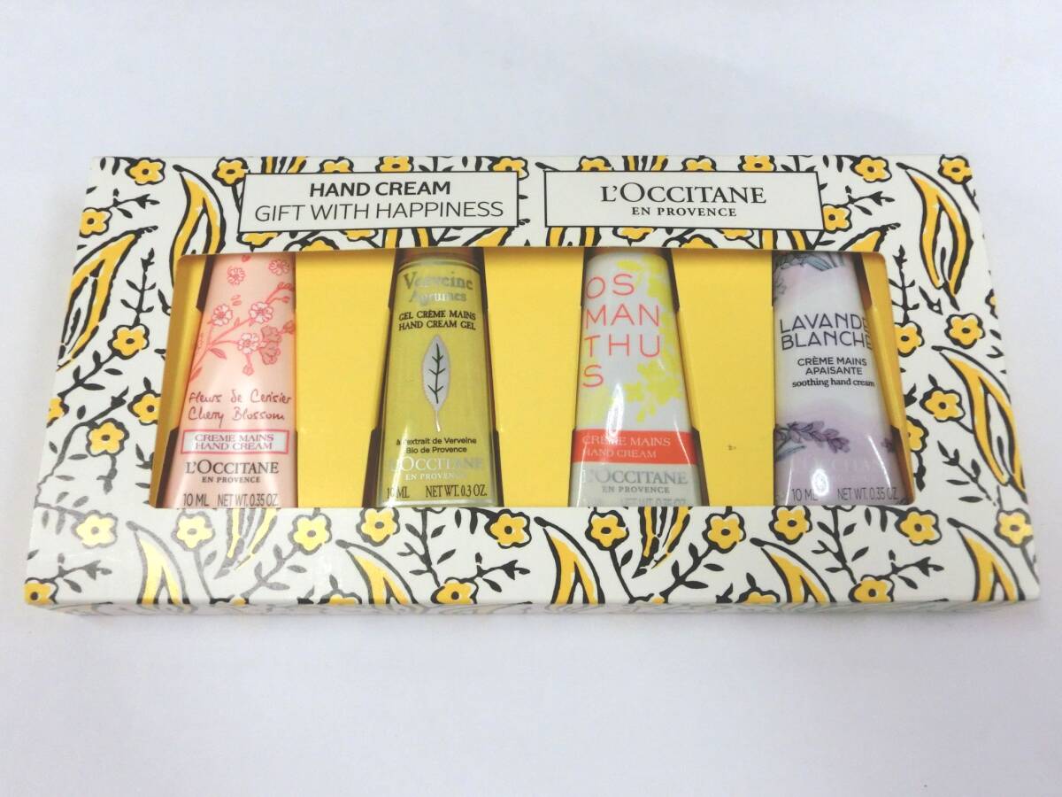 ♪♪80364 【未使用 同等】 L'OCCITANE ロクシタン GIFT WITH HAPPINESS ハンドクリーム ギフトセット 10ml 4種 ♪♪拍卖
