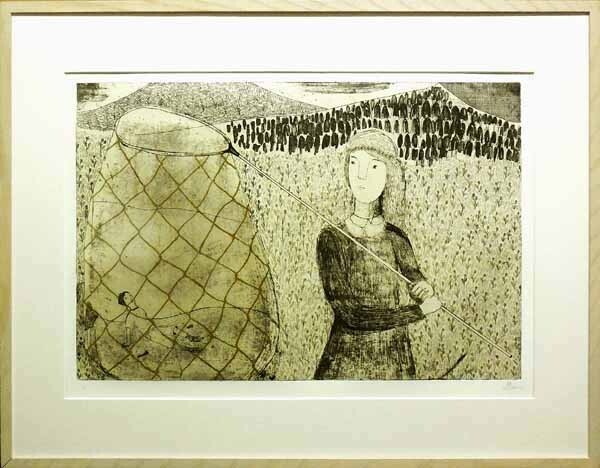 *真作* 現代美術 森田朋「across the universe」希少限定10部の1番! 銅版画/エッチング/現代アート/愛知県名古屋市生/ノスタルジー絵画拍卖