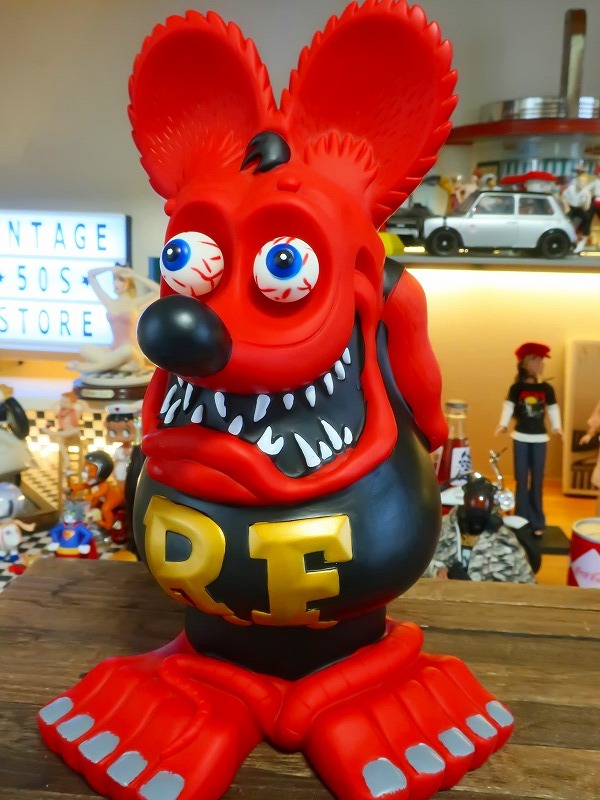 激レア★ラットフィンク Rat Fink レッド&ブラック&ゴールド ガレージグッズ拍卖