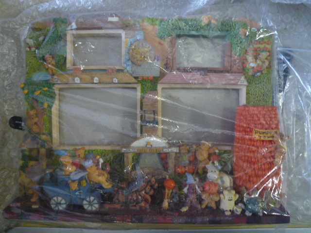 陶器製 フォトフレーム ハロウィン くま ベアー パンプキンタワー 現状渡し品 同梱不可拍卖