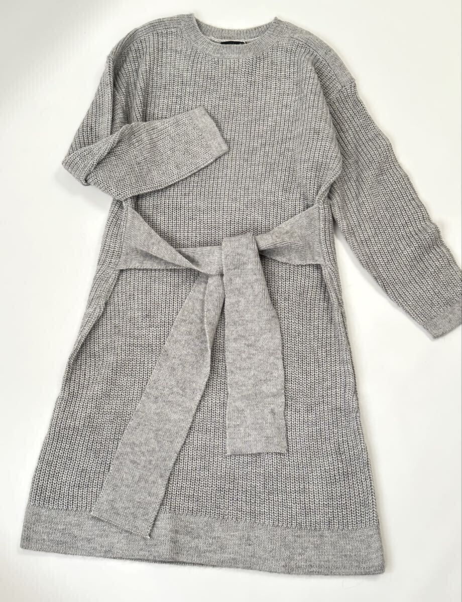 新品 アルパカ混 上品 ニットワンピース アルパカMIXニット Lサイズ ワンピース拍卖