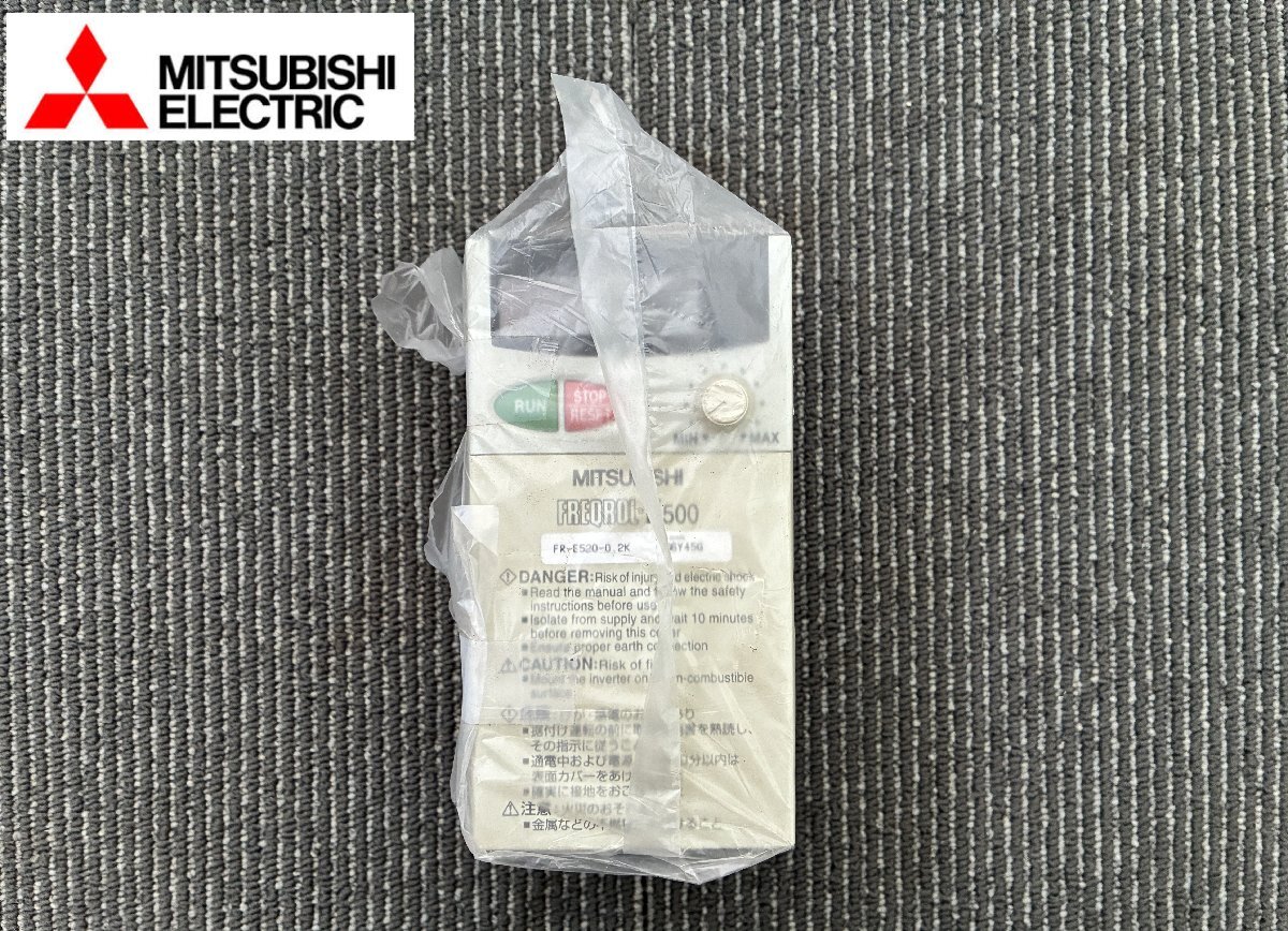 ε未使用 在庫品【三菱電機 / MITSUBISHI インバータ FREQROL-E500シリーズ MODEL FR-E520-0.2K 電気部品 制御機器 高トルク】J09393拍卖