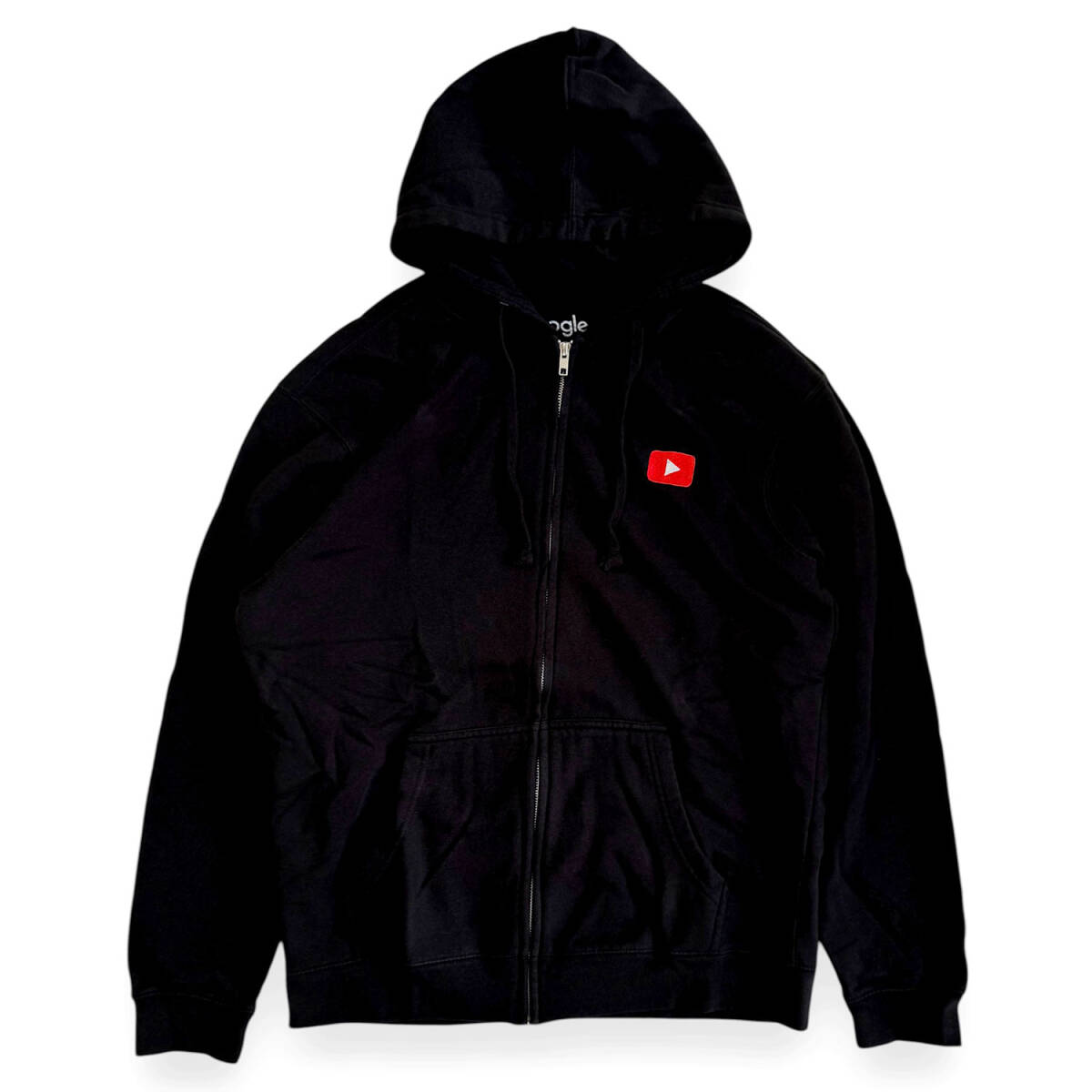 YouTube Black Zip Hoodie ユーチューブ フーディ 企業 パーカー ブラック Lサイズ拍卖