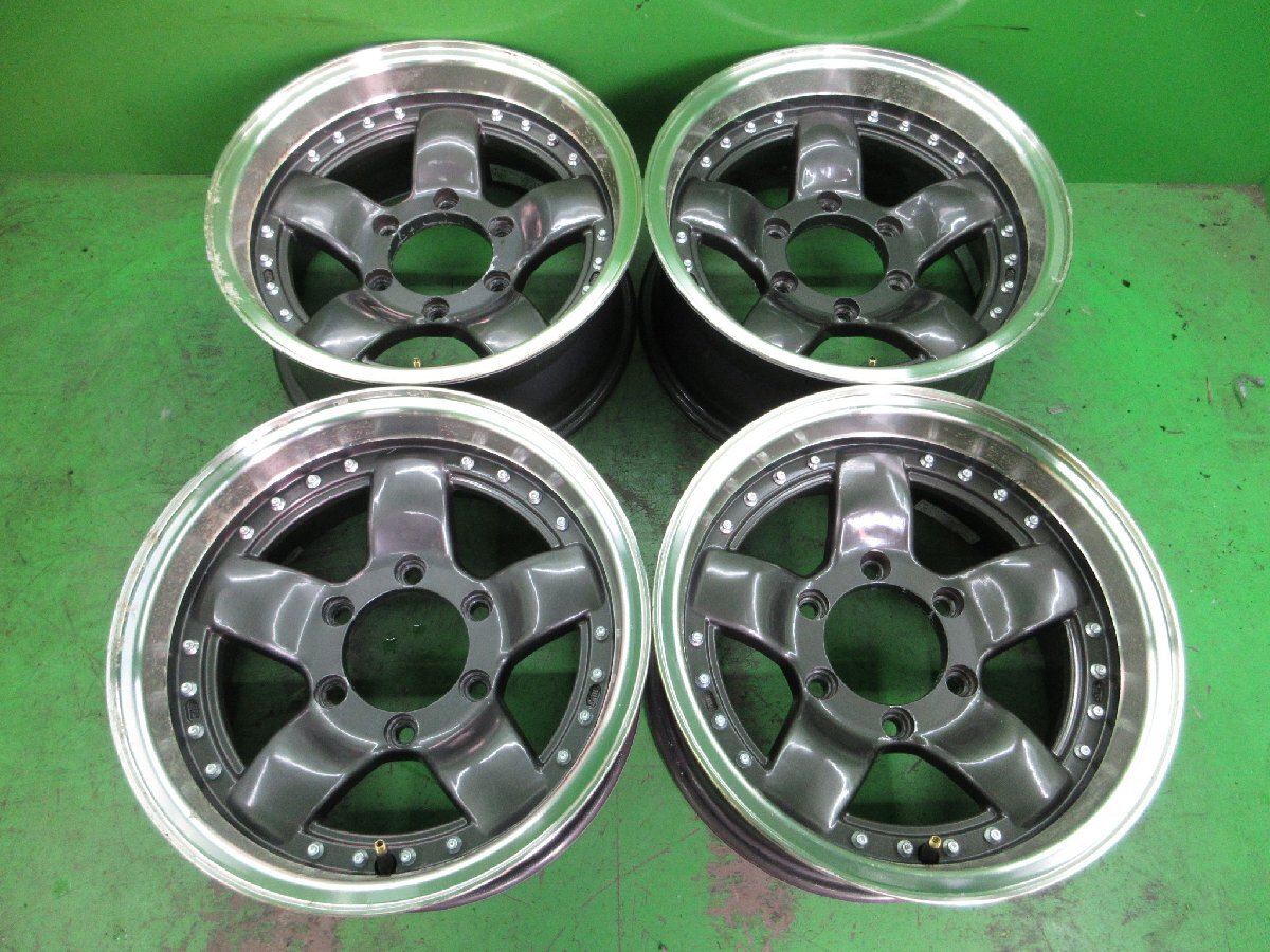 深リム!PCD139.7 DAIYEH NASKA 7j/-13 ハブ約111㎜ 4本 中古 4×4 四駆 オーバーフェンダー リフトアップ クロカン拍卖