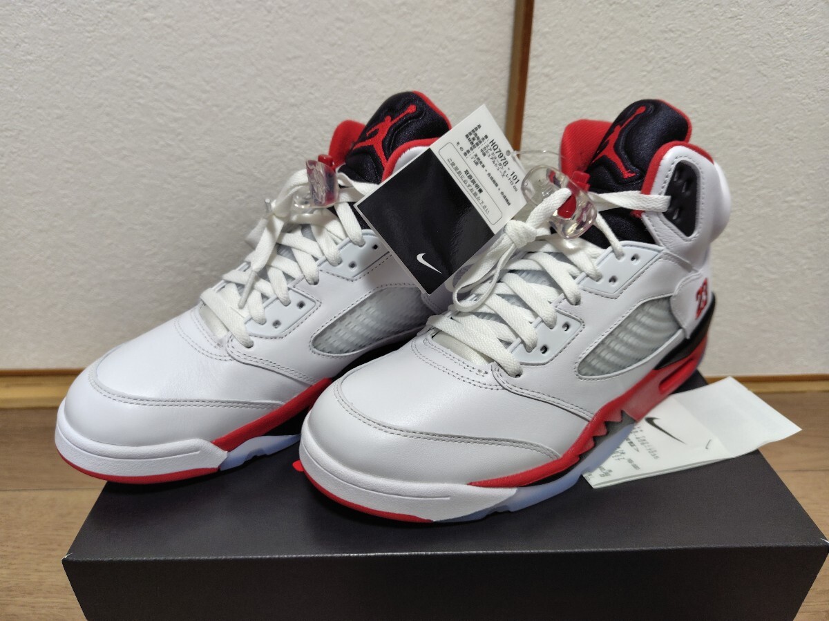 エア ジョーダン 5 NIKE AIR JORDAN V RETRO HIGH OG US9.5 27.5cm 国内正規品 HQ7978 101 黒タグ 未使用 #23 ナンバリング 黒ベロ firered拍卖