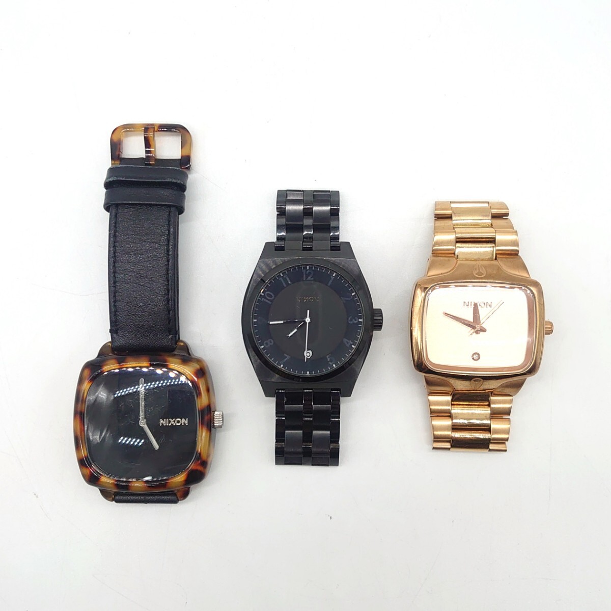 NIXON ニクソン THE SHUTTER THE MONOPOLY THE PLAYER メンズ レディース アナログ 腕時計 デイト べっ甲 ブラック ゴールド t-25x840拍卖