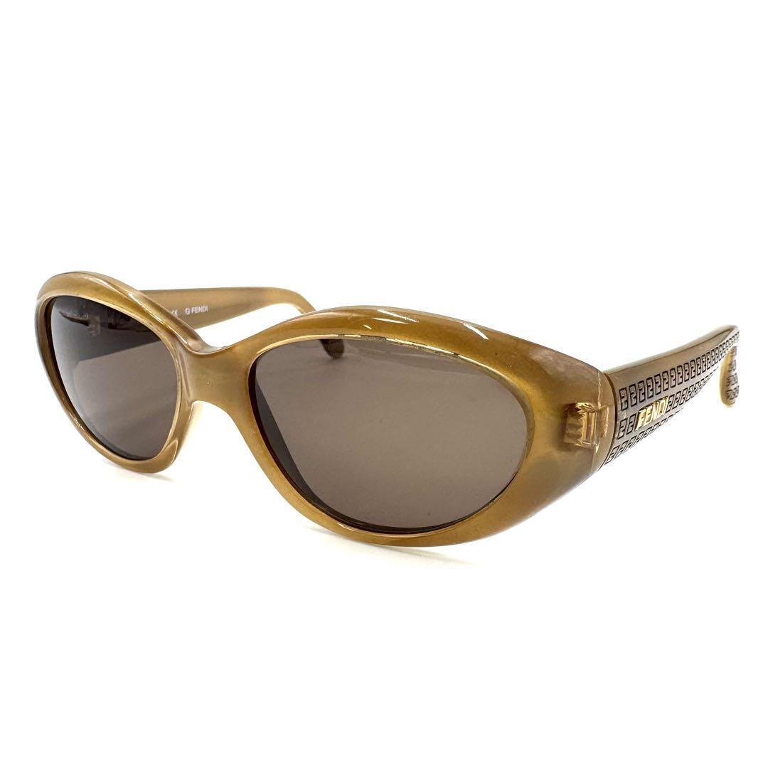 【美品】FENDI フェンディ サングラス キャメル系×ブラウン ズッカ拍卖