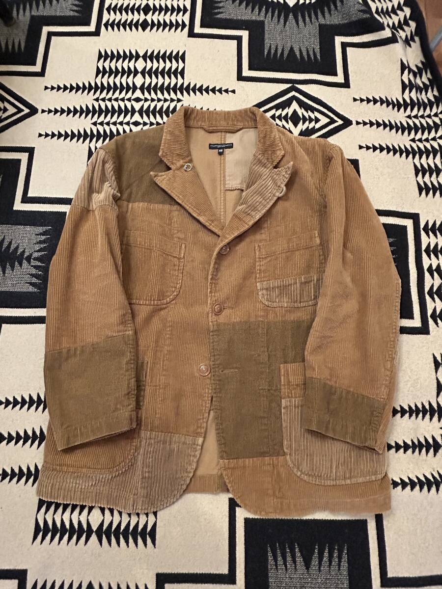 Engineered Garments Bedford Jacket XS S コーデュロイ ベッドフォード ジャケット パッチワーク エンジニアドガーメンツ カーキ ブラウン拍卖