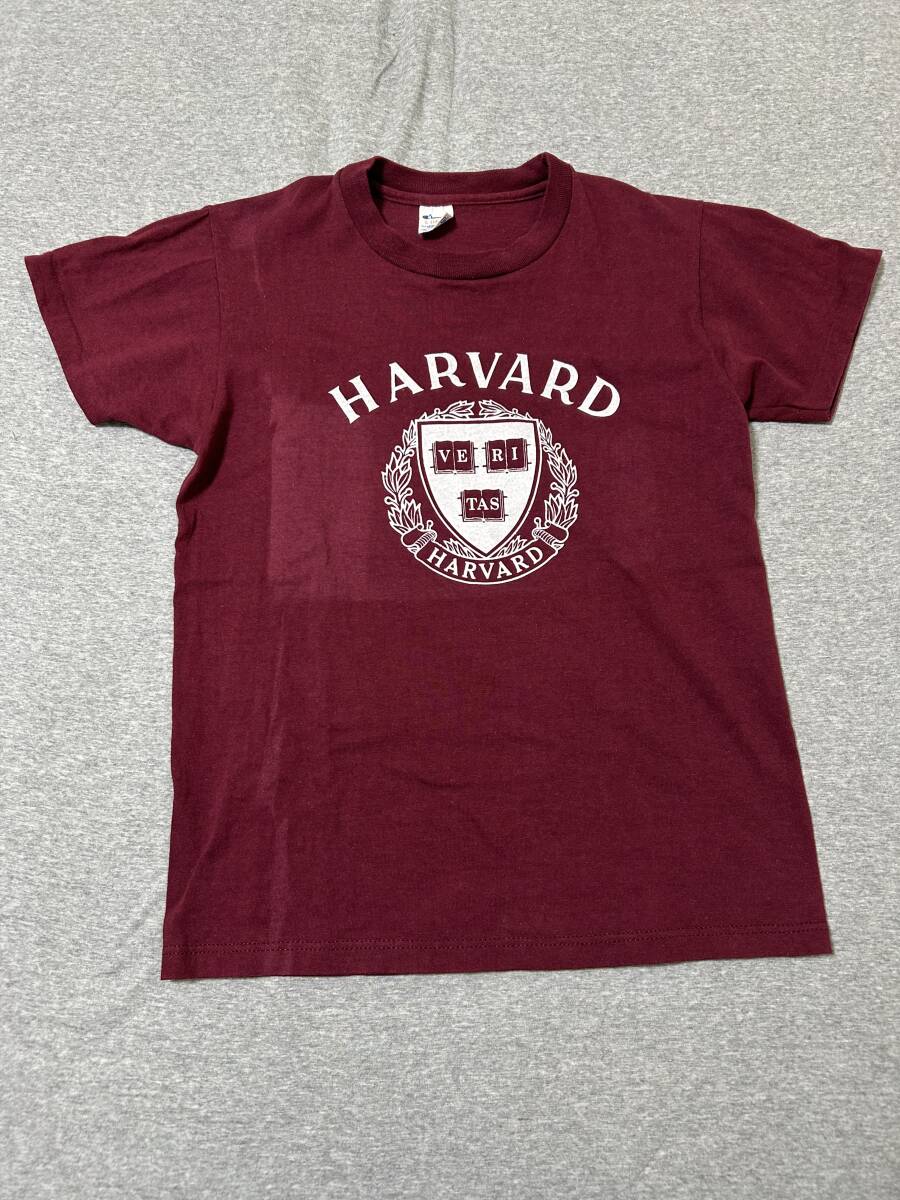 80s チャンピオン champion ハーバード大学 Harvard カレッジ Tシャツ XS S youth L ヴィンテージ VINTAGE 古着 バータグ アメリカ製 USA拍卖