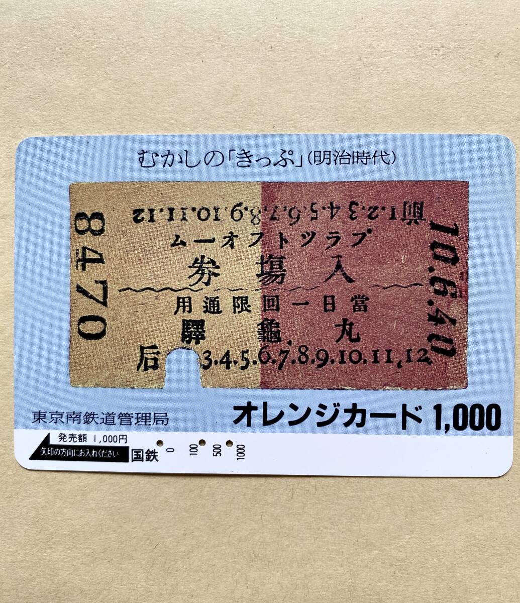 【使用済】 オレンジカード 国鉄 むかしの「きっぷ」(明治時代) 入場券拍卖