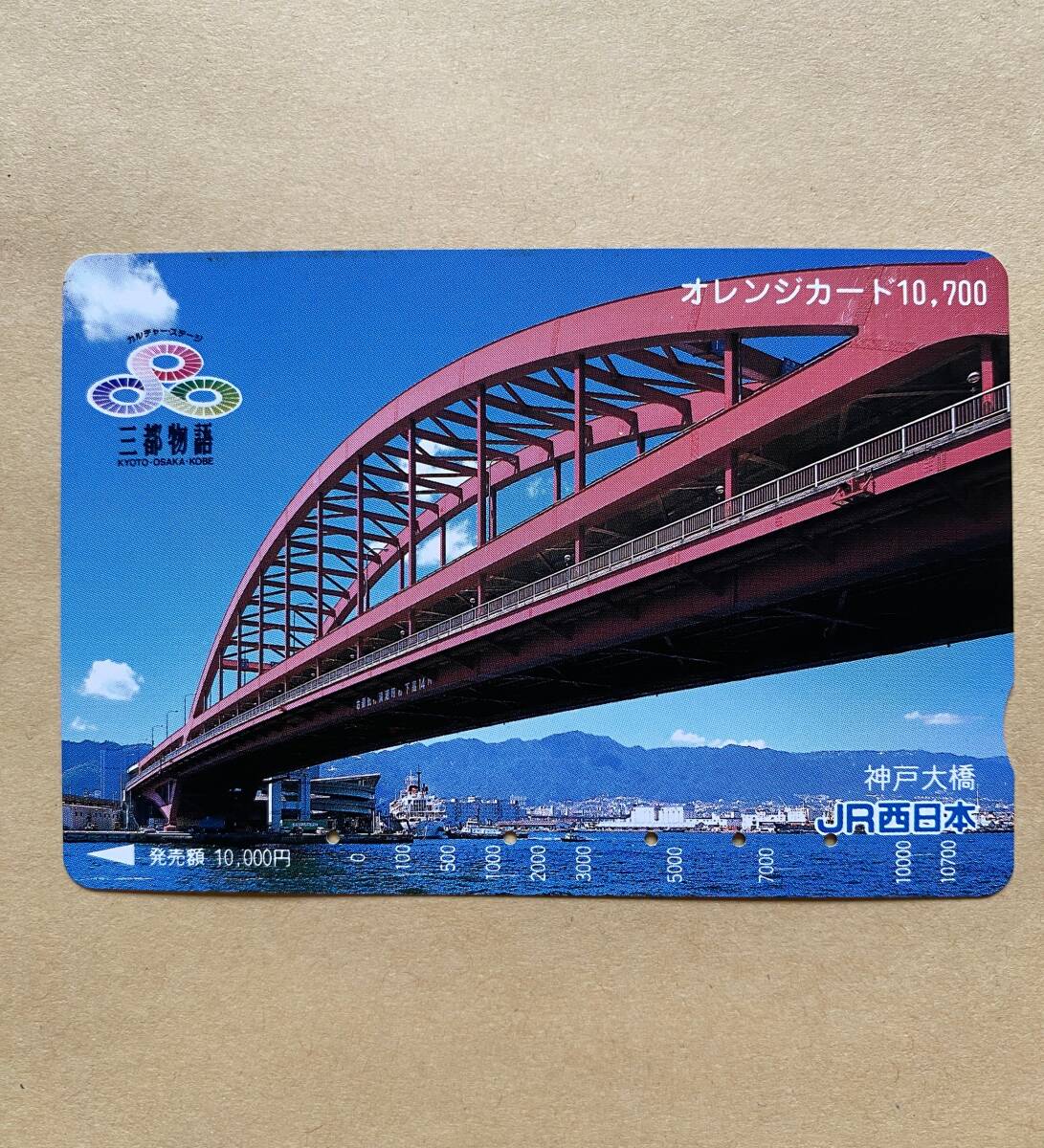 【使用済】 オレンジカード JR西日本 三都物語 神戸大橋拍卖