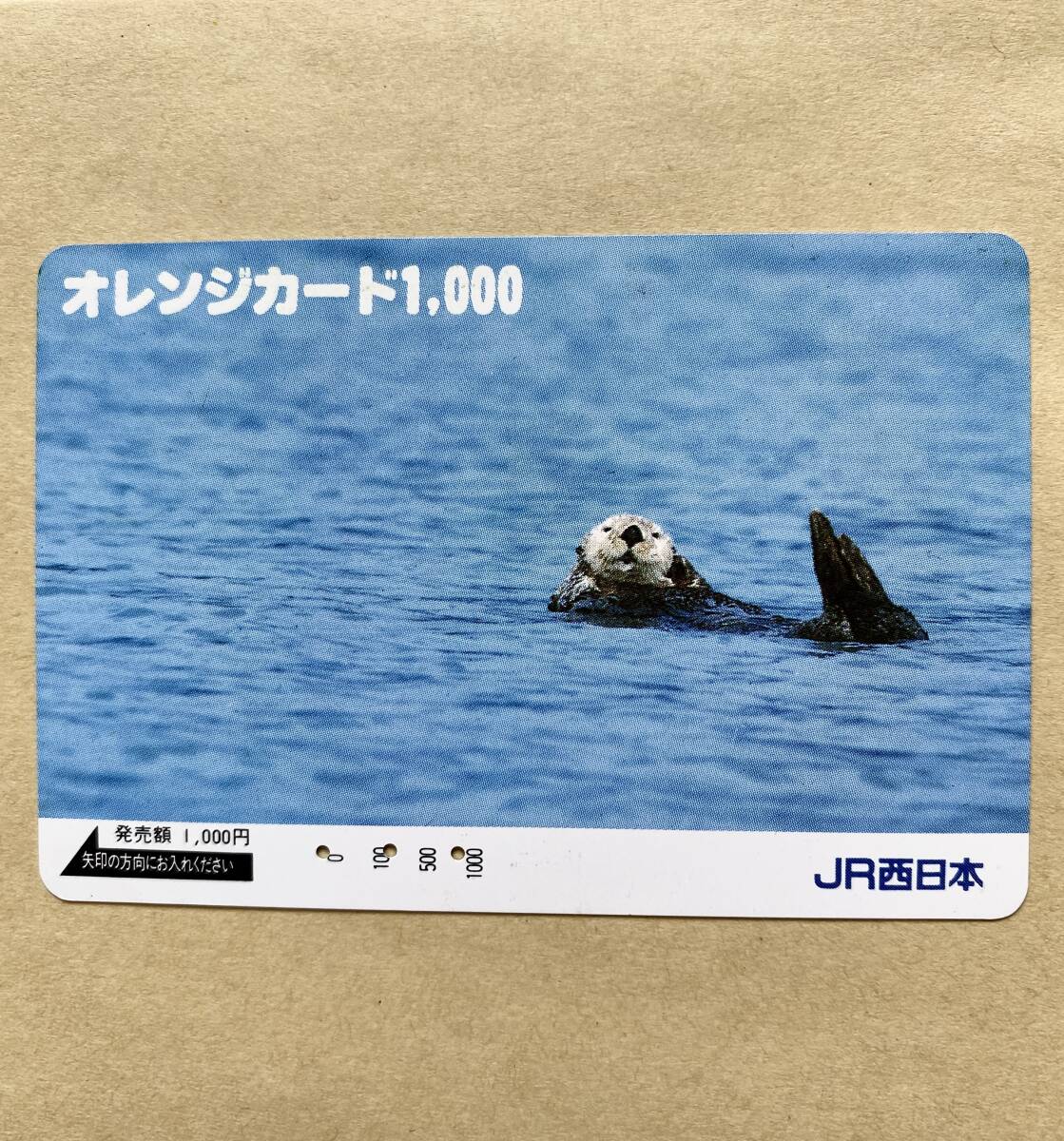 【使用済】 オレンジカード JR西日本 ラッコ拍卖