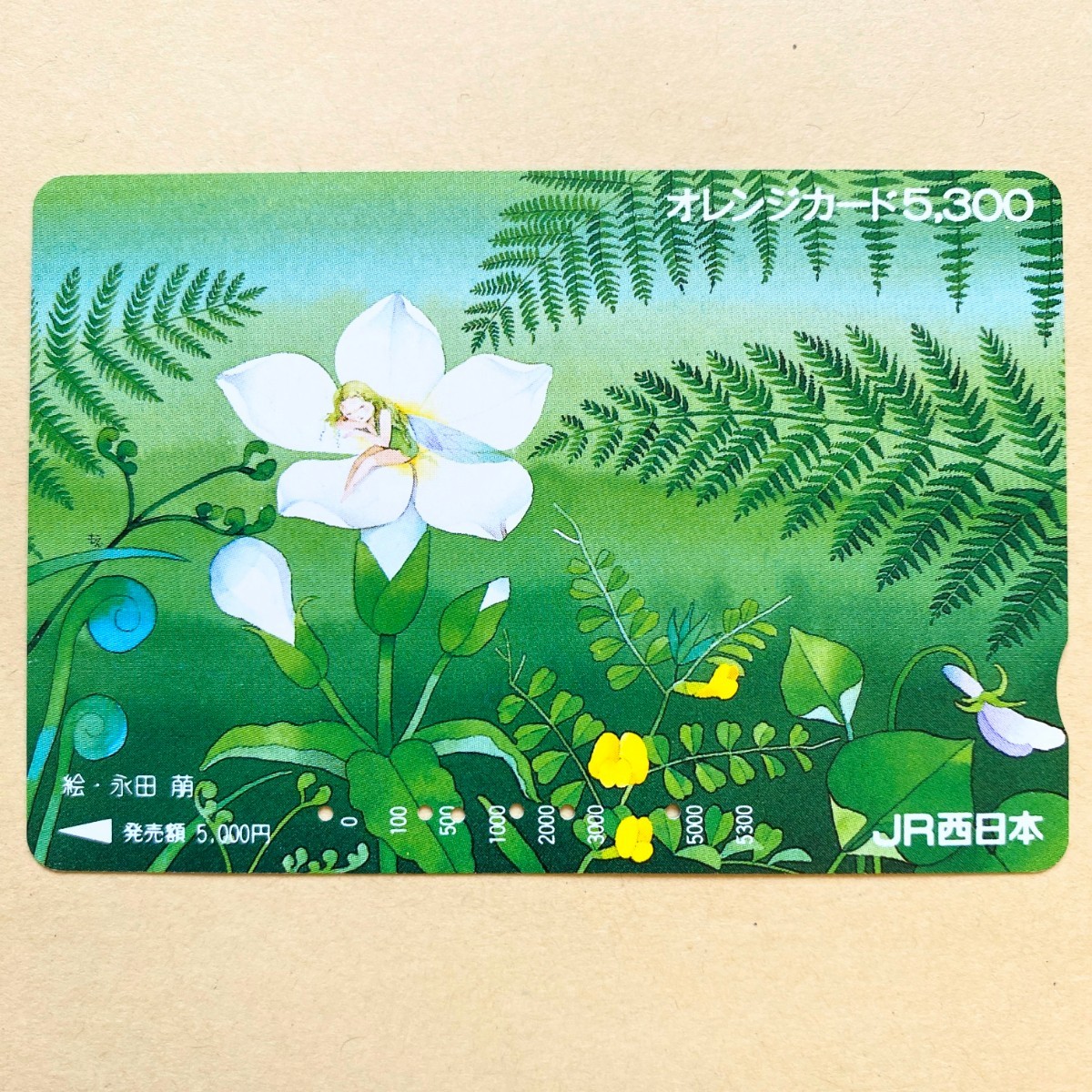 【使用済】 オレンジカード JR西日本 永田萠 イラスト 拍卖