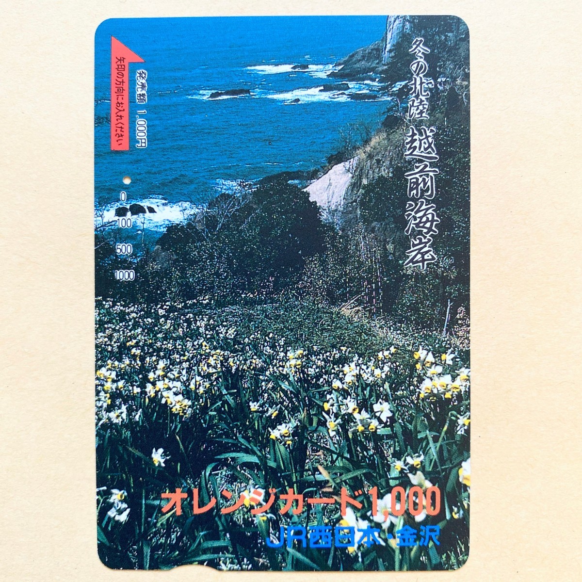 【使用済】 オレンジカード JR西日本 冬の北陸 越前海岸拍卖