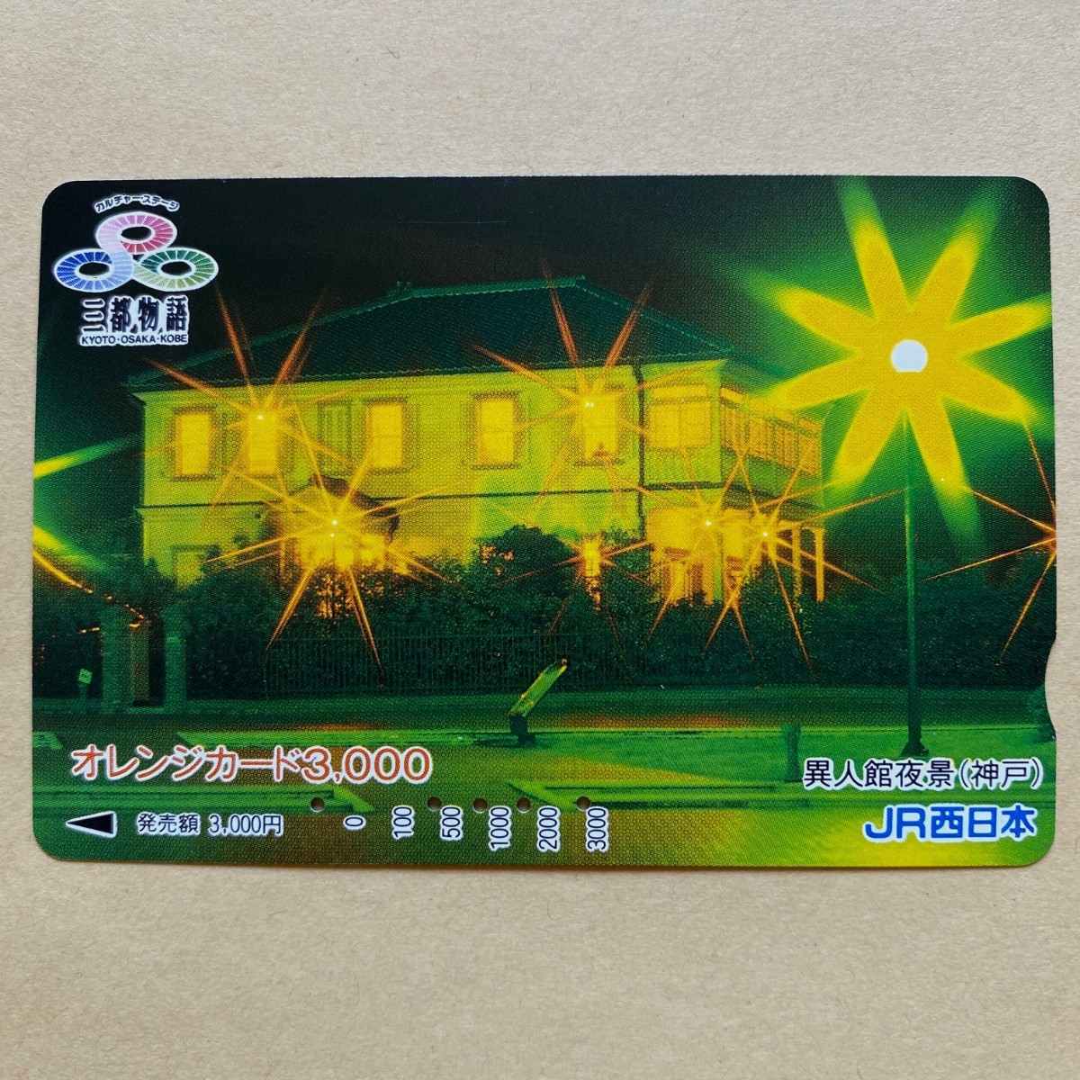 【使用済】 オレンジカード JR西日本 三都物語 異人館夜景(神戸)拍卖