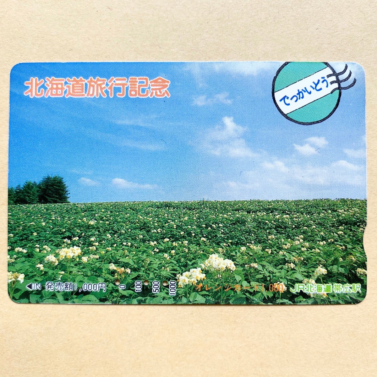 【使用済】 オレンジカード JR北海道 北海道旅行記念拍卖
