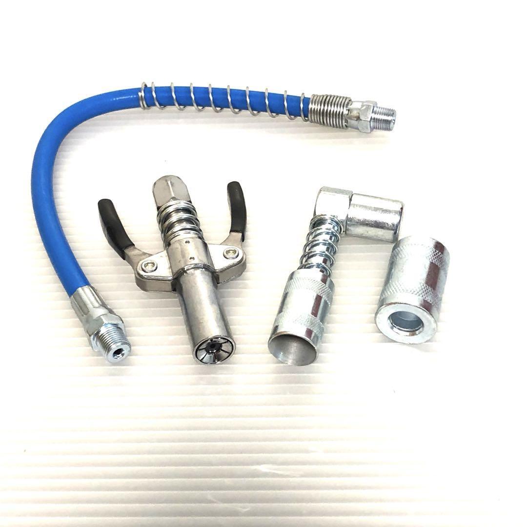 グリースカプラー ・ガン 30cmホース グリースノズルアダプター の3点セット拍卖