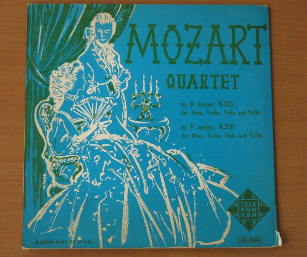 10インチLP モーツァルト フルート/オーボエ四重奏曲 ニコレー/ヴィンシェルマン/ケール三重奏団 LTE-5004 国内盤 中古品 (レコード)拍卖