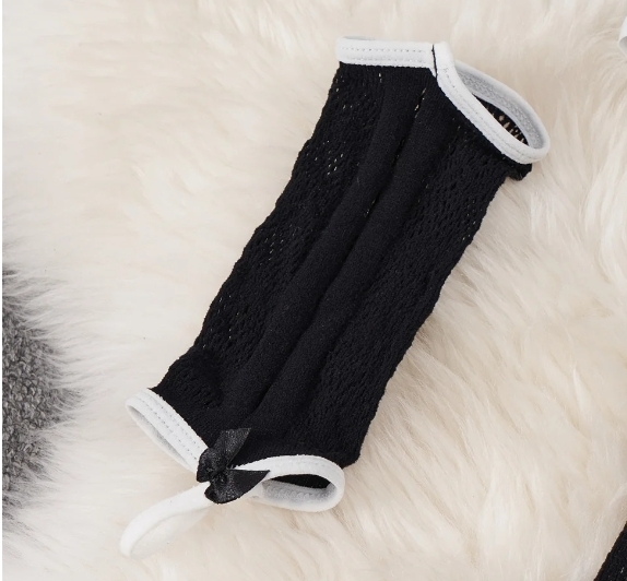 プリンセスドレス 一式セット ナイティドレス アーム Tバック ソックス ネコ耳 チョーカー 編み上げ ブラック ベビードール拍卖