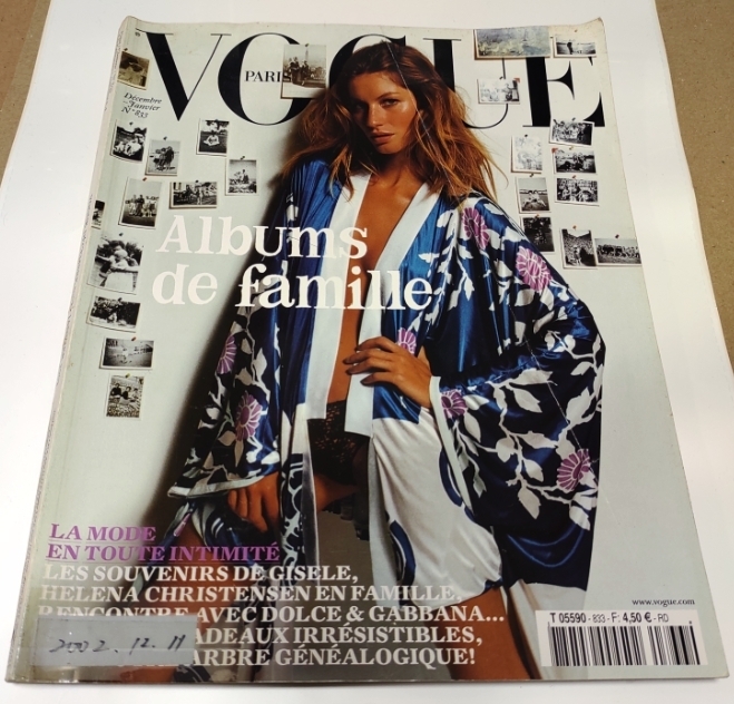 【バックナンバー】VOGUE PARIS 833 海外ファッション誌 スーパーモデル拍卖